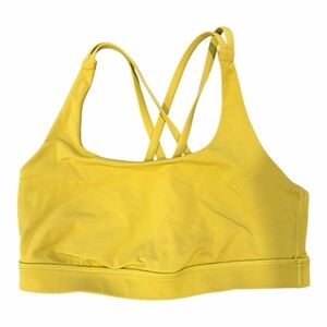 Lululemon Energy Bra *Medium Support, B–D Cup. Yellow Serpentine. Size 8